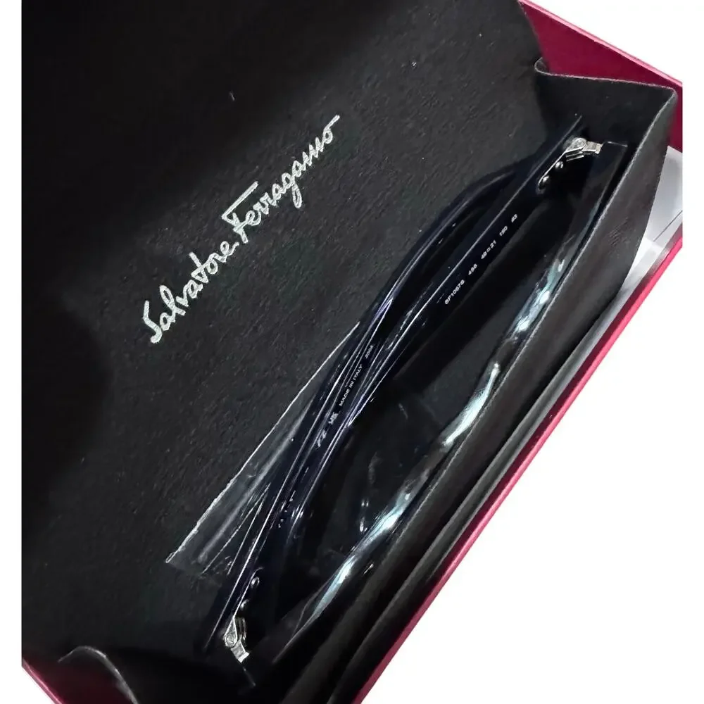 New Auth Salvatore Ferragamo Blue Frame Gancini Sunglasses 49mm - Picture 9 of 10